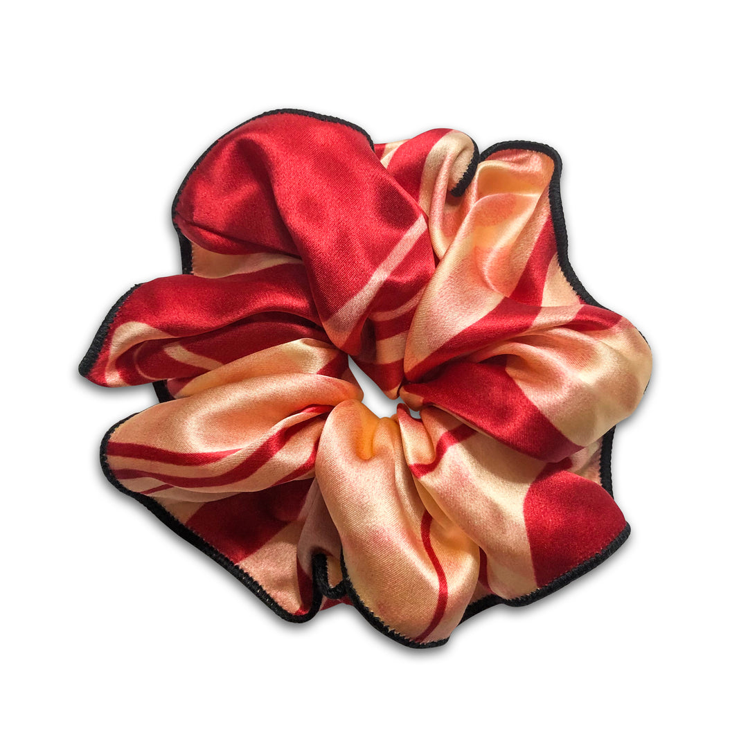 Carmine Sunset Italian Silk Twill Scrunchie