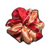 Carmine Sunset Italian Silk Twill Scrunchie